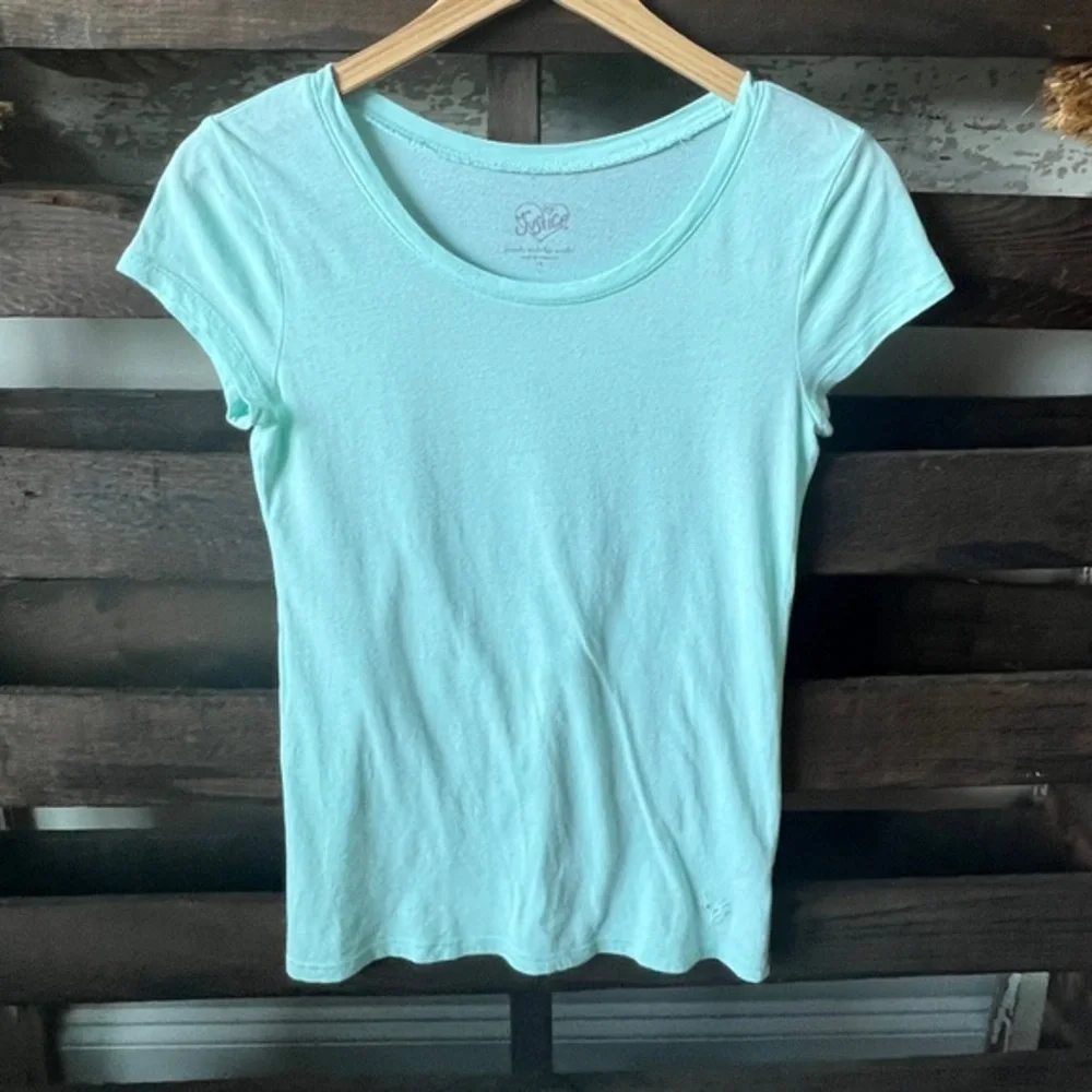 JUSTICE Girls Tee in Mint Sz 14